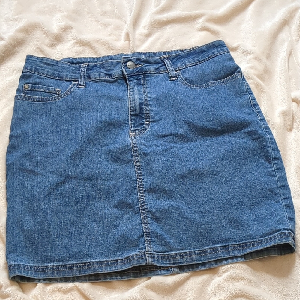 Classic Blue Denim Mini Skirt